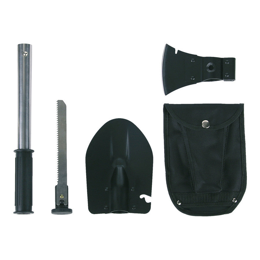 Multi-tool 4 in 1: Zaag, Schep, Bijl en Flesopener